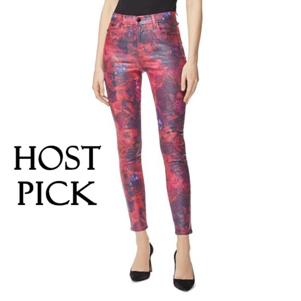 NWT J Brand floral print coated denim jeans, 23